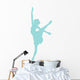 Light Blue Arabesque Ballet Wall Decal