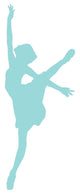 Light Blue Arabesque Ballet Wall Decal
