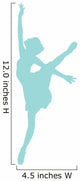 Light Blue Arabesque Ballet Wall Decal