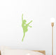 Lime Green Arabesque Ballet Wall Decal