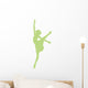 Lime Green Arabesque Ballet Wall Decal