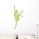 Lime Green Arabesque Ballet Wall Decal
