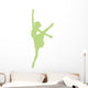 Lime Green Arabesque Ballet Wall Decal
