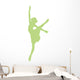 Lime Green Arabesque Ballet Wall Decal