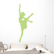 Lime Green Arabesque Ballet Wall Decal