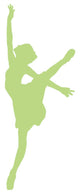 Lime Green Arabesque Ballet Wall Decal
