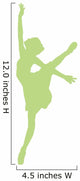 Lime Green Arabesque Ballet Wall Decal