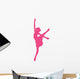 Ballet Silhouette Hot Pink Wall Decal