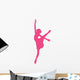 Ballet Silhouette Hot Pink Wall Decal