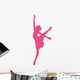 Ballet Silhouette Hot Pink Wall Decal