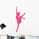 Ballet Silhouette Hot Pink Wall Decal