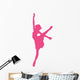 Ballet Silhouette Hot Pink Wall Decal