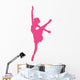 Ballet Silhouette Hot Pink Wall Decal