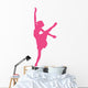 Ballet Silhouette Hot Pink Wall Decal