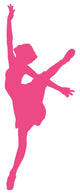 Ballet Silhouette Hot Pink Wall Decal