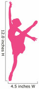 Ballet Silhouette Hot Pink Wall Decal