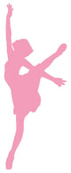Pink Arabesque Ballet Wall Decal