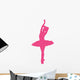 Ballet Silhouette Hot Pink Wall Decal
