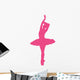 Ballet Silhouette Hot Pink Wall Decal