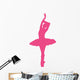 Ballet Silhouette Hot Pink Wall Decal