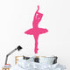 Ballet Silhouette Hot Pink Wall Decal