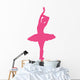 Ballet Silhouette Hot Pink Wall Decal