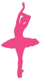 Ballet Silhouette Hot Pink Wall Decal