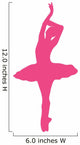 Ballet Silhouette Hot Pink Wall Decal