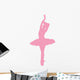 Ballet Silhouette Pink Wall Decal