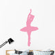 Ballet Silhouette Pink Wall Decal