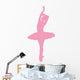 Ballet Silhouette Pink Wall Decal