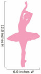 Ballet Silhouette Pink Wall Decal