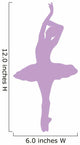 Ballet Silhouette Lavender Wall Decal