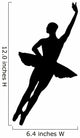 Black Assemble Ballerina Wall Decal