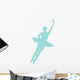 Blue Assemble Ballerina Dancer Wall Decal