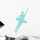 Blue Assemble Ballerina Dancer Wall Decal