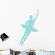 Blue Assemble Ballerina Dancer Wall Decal