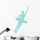 Blue Assemble Ballerina Dancer Wall Decal