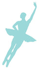 Blue Assemble Ballerina Dancer Wall Decal