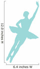 Blue Assemble Ballerina Dancer Wall Decal