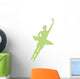 Green Assemble Ballerina Dancer Wall Decal