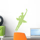 Green Assemble Ballerina Dancer Wall Decal