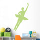 Green Assemble Ballerina Dancer Wall Decal
