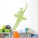 Green Assemble Ballerina Dancer Wall Decal