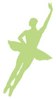 Green Assemble Ballerina Dancer Wall Decal