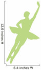 Green Assemble Ballerina Dancer Wall Decal