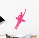 Hot-pink Assemble Ballerina Dancer Wall Decal
