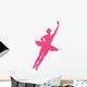 Hot-pink Assemble Ballerina Dancer Wall Decal