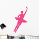 Hot-pink Assemble Ballerina Dancer Wall Decal