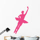 Hot-pink Assemble Ballerina Dancer Wall Decal